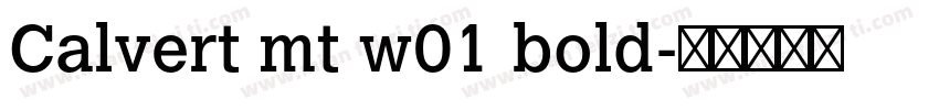 Calvert mt w01 bold字体转换